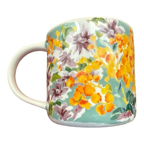 by ANTHROPOLOGIE Monogram " K “ Initial Floral Coffee Cup / Mug - Picture 2 of 5